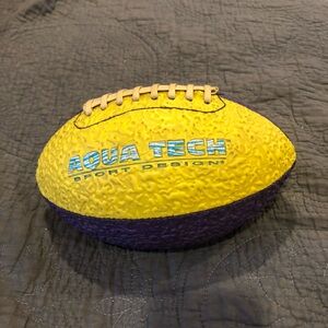 Aqua tech football. 8 inches by 5 inches. Great for kids or adults. Good 4 water